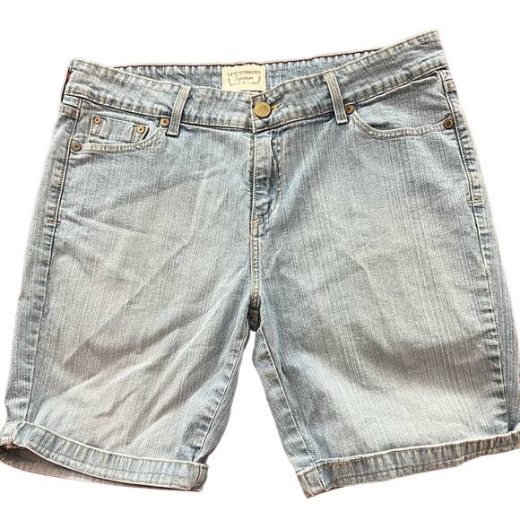 Signature by Levi Strauss & Co. Misses Bermuda Shorts Light Wash Blue Size 16 - Picture 1 of 5